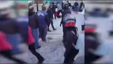 Metrelerce yüksekte yangın! Polis havaya ateş açmak zorunda kaldı