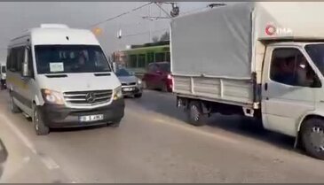 Bursa'da yol ortasında bırakılan cip sürücülere zor anlar yaşattı!