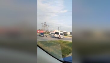 Bursa'da trafik magandası ters yöne girdi