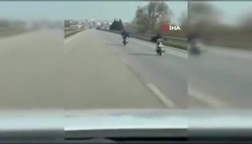 Bursa'da yürekler ağza geldi: Tehlikeli yolculuk kamerada...