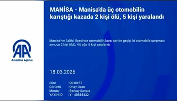 Manisa'da üç otomobilin karıştığı kazada ölü ve yaralılar var...