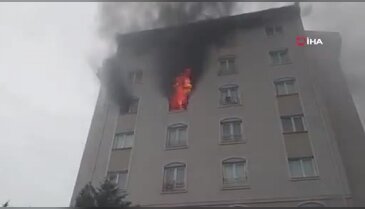Bursa'da 8 katlı binada yangın!