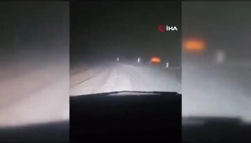 Bursa'da etkili olan kar yağışı sürücülere zor anlar yaşattı