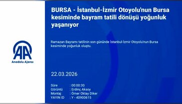 İstanbul-İzmir Otoyolu'nun Bursa kesiminde bayram tatili dönüşü yoğunluk yaşanıyor