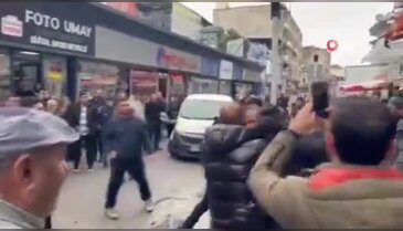 Zabıtaya tekme tokat saldırı! Polis gelene kadar durmadı