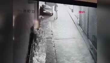 Bursa'da camı açamayan hırsız, kapıdaki değerli süs ağacını söktü; o anlar kamerada