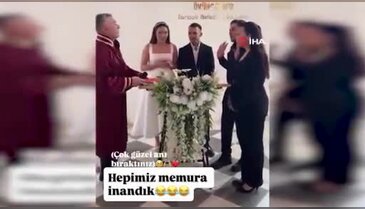 Nikah memuruna şaka yapmak istediler, asıl şakayı memur yaptı