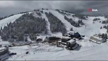 Uludağ'da Nisan sürprizi! Manzara kendine hayran bıraktı...