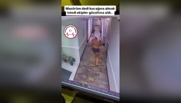 Skandal görüntü! Zorla kucağına alıp odaya götürmeye çalıştı