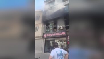 Bursa'da bir tekstil dükkanı alev aldı!