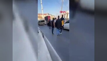Başakşehir'de kaza yapan iki sürücü arasında levyeli kavga çıktı