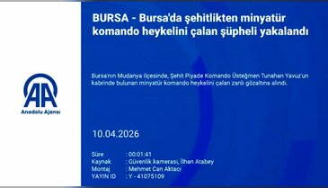 Bursa'da şehitlikten komando heykelini çalmıştı! Yakalandı...