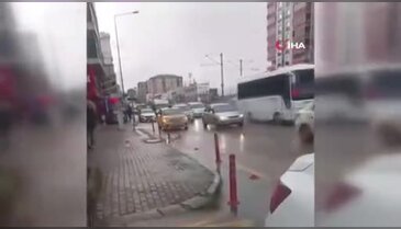 Bursa'da taksi sürücüsü tehlike saçtı!