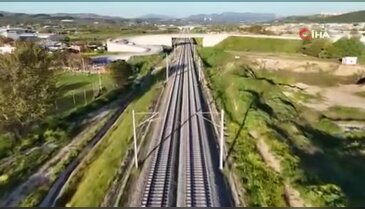 Bursa için geri sayım başladı! Süre 2 saate düşecek...Hızlı tren hattı rayları böyle görüntülendi