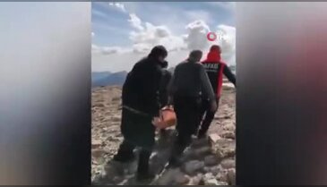 Dağlık alanda can verdi! Cenazesi helikopterle indirildi