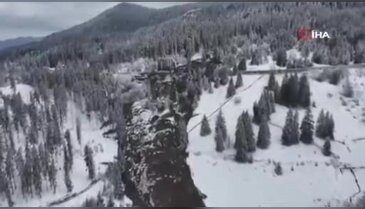 Komşuda kabus! Türklerin sıkça gittiği kayak merkezinin yolu çöktü