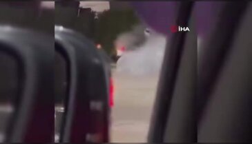 Bursa'da akaryakıt istasyonunda tehlikeli hareket! Lastik yakan motosiklet kamerada...