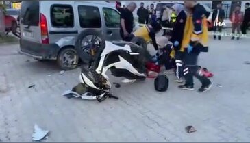 Bursa'da korkutan kaza: Çarpmanın etkisiyle ters döndü!