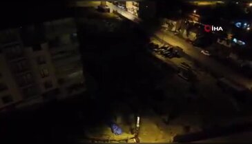 Yağış sonrası istinat duvarı çöktü, 4 blok tahliye edildi