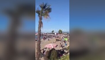 Mudanya sahili bayramın son gününde doldu taştı!
