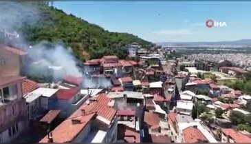 Bursa'da kentin birçok noktasından görüldü! İtfaiye bile zor ulaştı