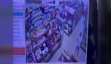 Bursa'da marketten televizyonu böyle çaldı! Kaçışı bakın nerede sona erdi