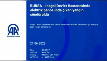 İnegöl Devlet Hastanesinde elektrik panosunda çıkan yangın söndürüldü