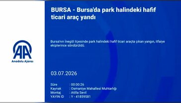 Bursa'da park halindeki araç alev alev yandı!