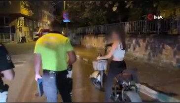 Elektrikli bisiklet sürücüsü alkollü çıktı, "Eve gidiyordum" dedi