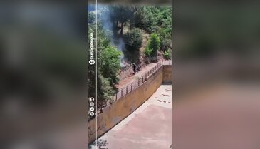 Bursa'da okulun arkasında yangın! Vatandaşlar seferber oldu...