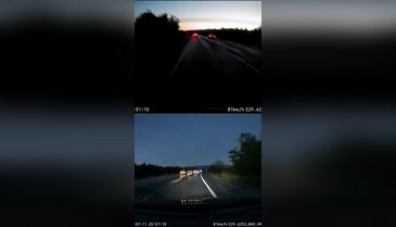 Orhangazi - İznik yolunda yürekleri ağza getiren sollama! Facia kıl payı önlendi..