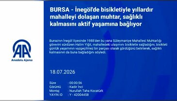 Bursa'da 73 yaşındaki muhtar yıllardır pedal çeviriyor! Sağlığını buna borçlu