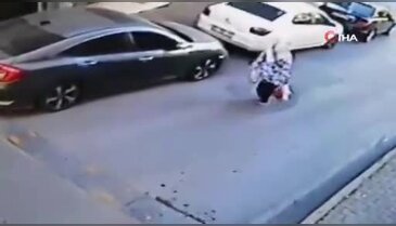 Skandal anlar kamerada! Arkadan yaklaştı, kadına dehşeti yaşatıp kaçtı