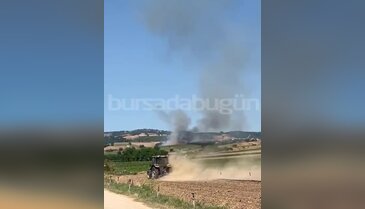 Bursa'da tarım arazisinden alevler yükseldi! Ekipler olay yerinde...