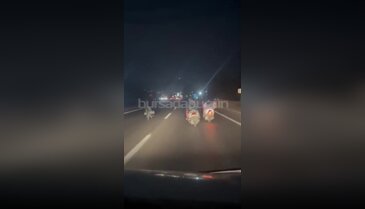 Yarış pistine çevirdiler! Bursa'da tehlikeli motosiklet yarışı kamerada