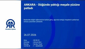 Düğün eğlencesi kötü bitti! Meşale ağzında patladı...