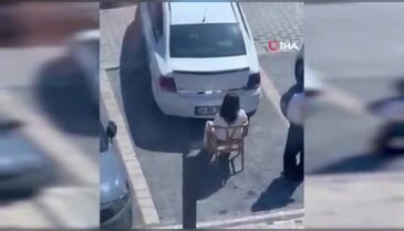 Aracını park etmek isteyen sürücü şoke oldu! Sandalyede oturdu, inatla kalkmadı...