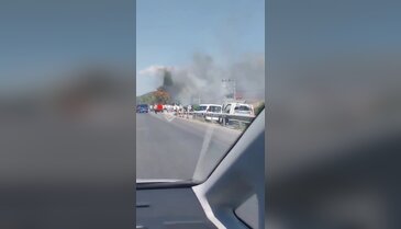Bursa'da yolda gidiyordu, bir anda alevler sardı!