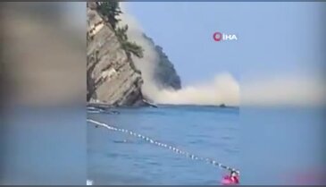Denizde yüzenler ölümle burun buruna geldi! Bursa'da korkutan heyelan