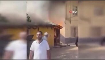 Bursa'da yanan eve vatandaşlar seferber oldu!