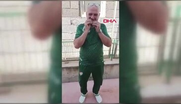 Bursaspor'un fanatik taraftarı takma dişinin damağına da kulüp amblemi yaptırdı