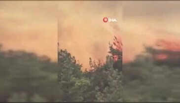 -Sındırgı'daki yangın Kütahya'ya doğru ilerliyor...Hummalı müdahale sürüyor
