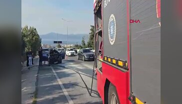 Bursa'da yürekleri ağza getiren an! Otomobil bir anda alev aldı