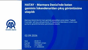 Marmara'da batan geminin limandan ayrıldığı anlar ortaya çıktı!