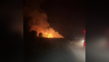 İznik Gölü kıyısında gece saatlerinde alevler yükseldi!