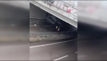Bursa'da yağmur sonrası feci an! TIR bir anda makasladı