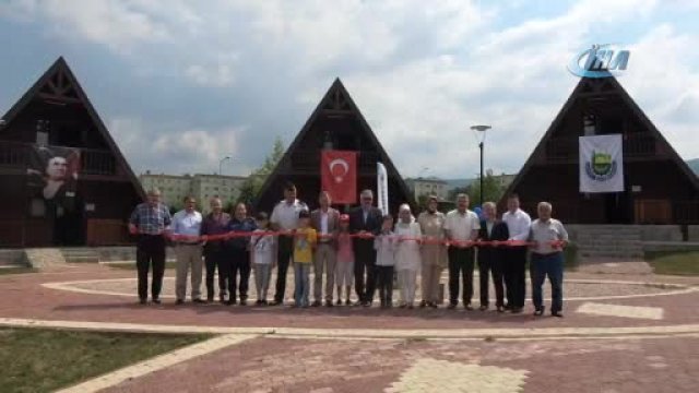 Bursa İnegöl bungalov evleri törenle açıldı